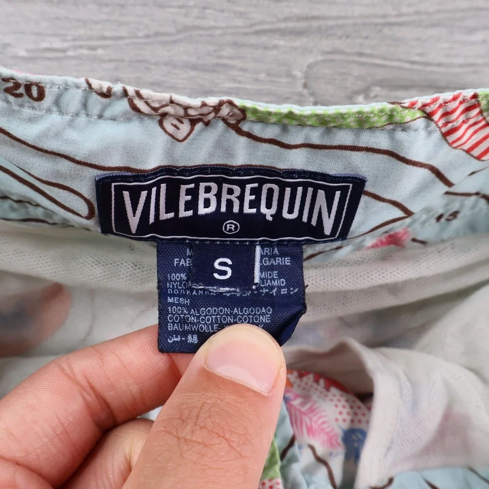 Vilebrequin Moorea Swim Trunks Men's Small Turtle All Over Print Luxury
